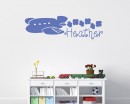 Plane Clouds Customized Name Vinyl Decal For Nursery